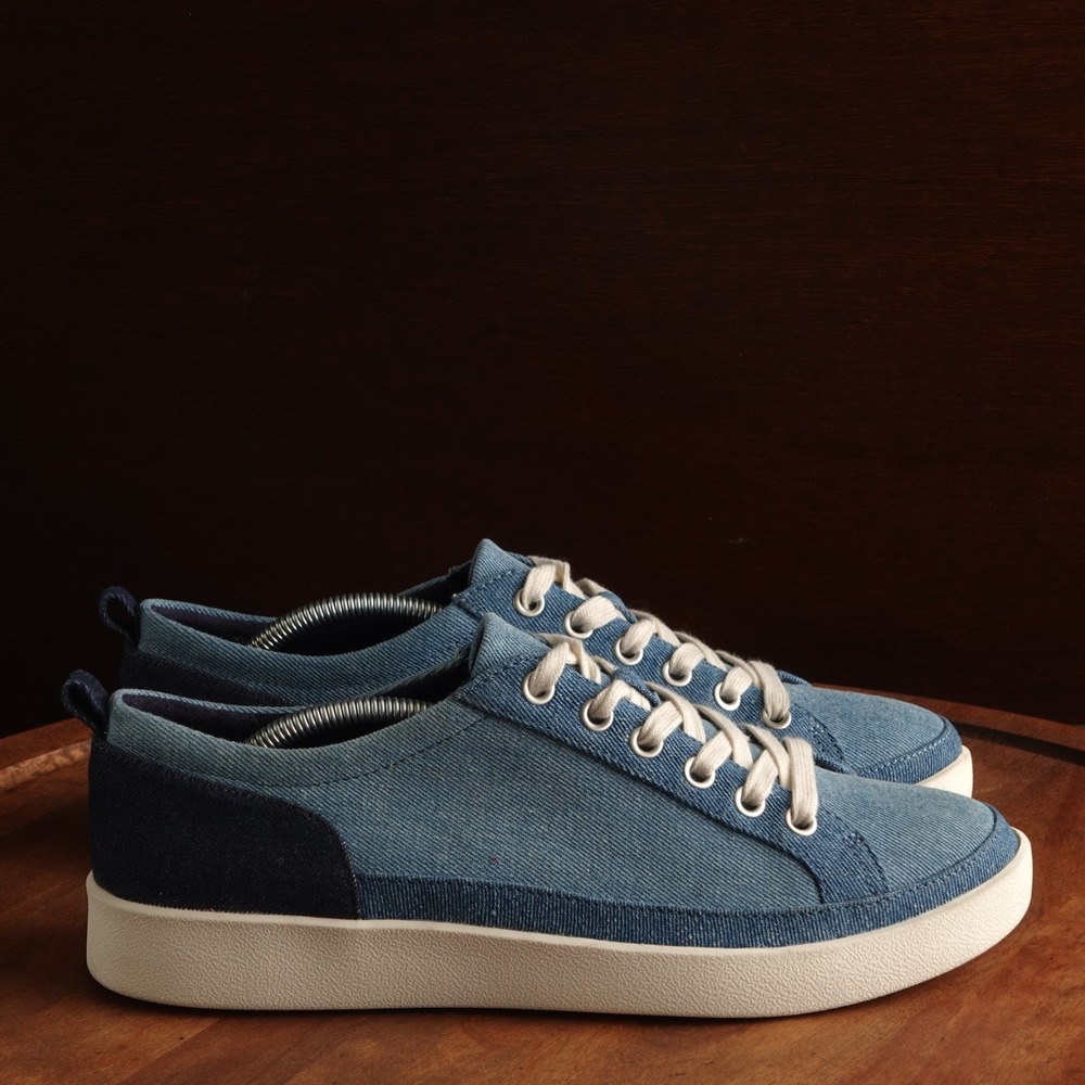 Vionic Sneakers Womens SZ 9 Blue Winny Suede Comfort Walking Preppy Casual Shoes